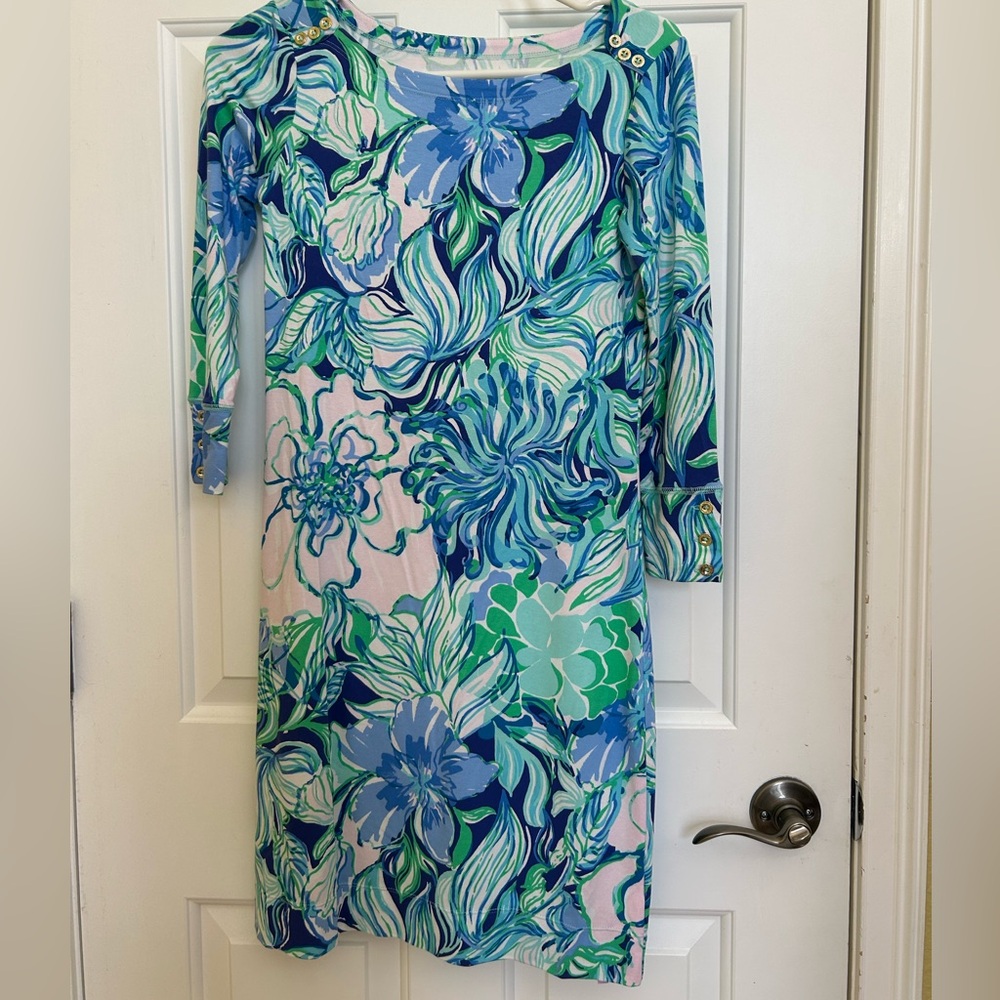 Lilly Pulitzer Vibrant Floral Long Sleeve Dress